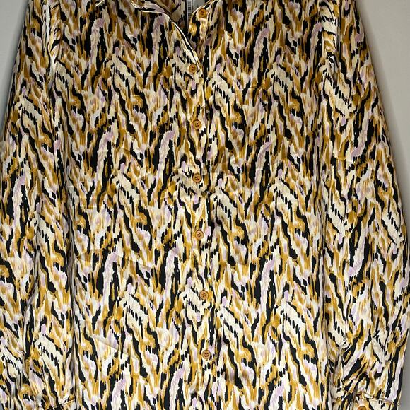 NWT! Boohoo Brown / Pink / Black Animal Print Blouse Size 8 - Picture 10 of 16